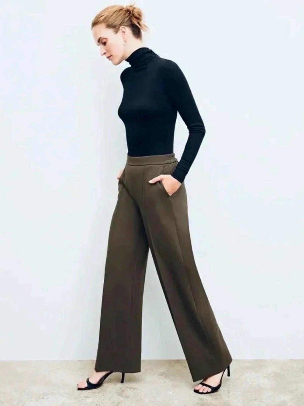 MM.LaFleur Horton Trousers in Olive Green - Size 10
